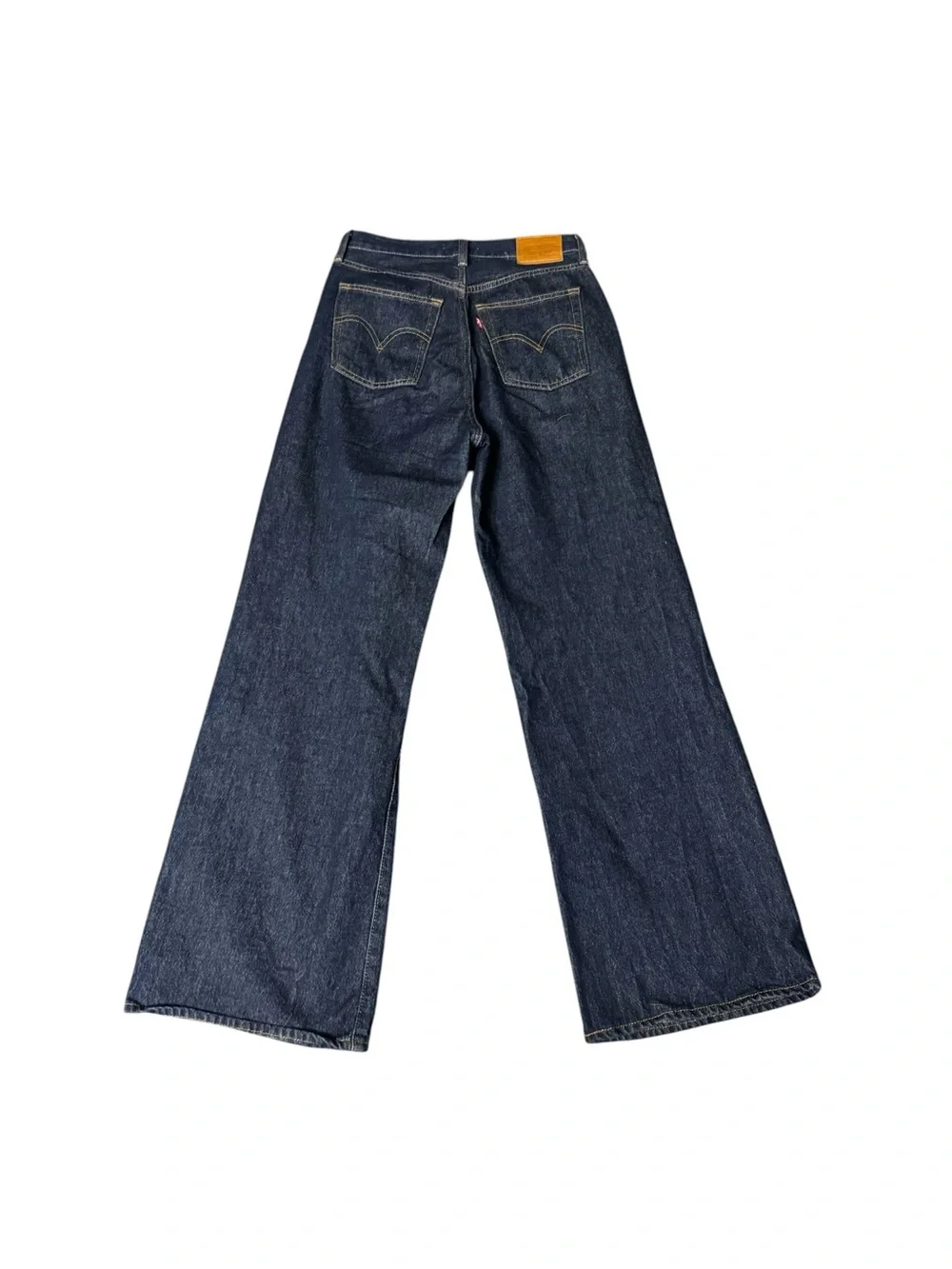 Levi’s Premium Ribcage Wide Leg Dark Wash Size 28 - Picture 2 of 5